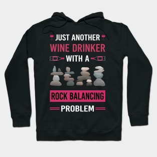 Wine Drinker Rock Balancing Stone Stones Rocks Stacking Hoodie